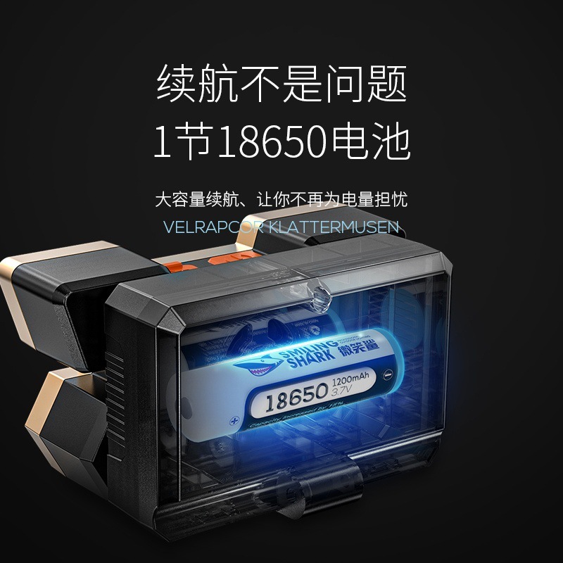 五灯照射大泛光头戴灯ABS户外便携式可充电头灯定焦远射高亮头灯|undefined