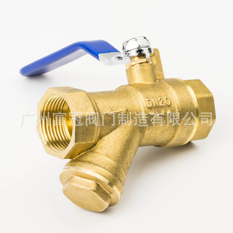 Internal thread Y-type filter copper ball valve Integrated filter…