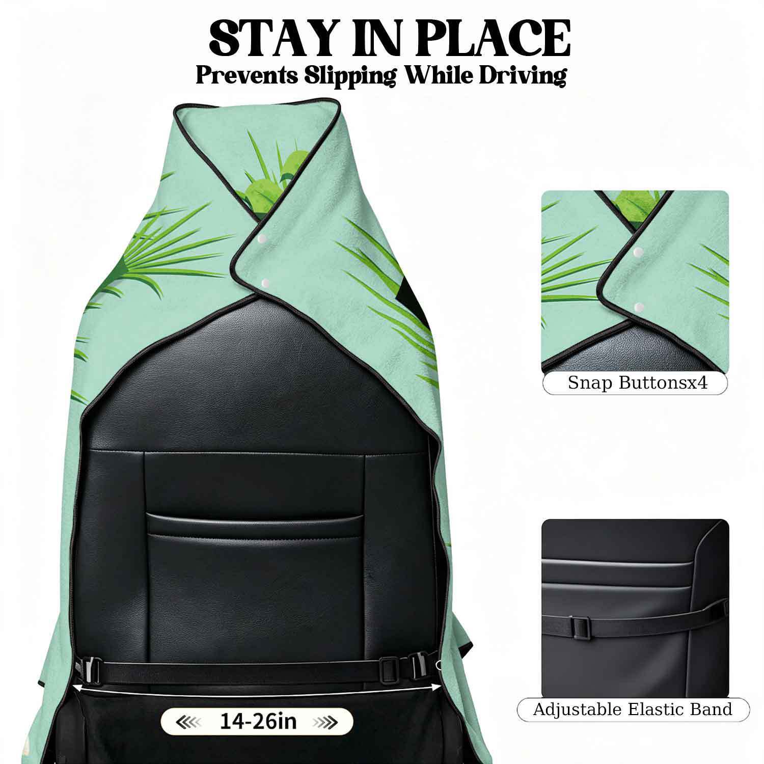 Summer bath towel and car seat cover 2-in-1, ultra-fine fiber outdoor beach and car dual-use universal seat cushion