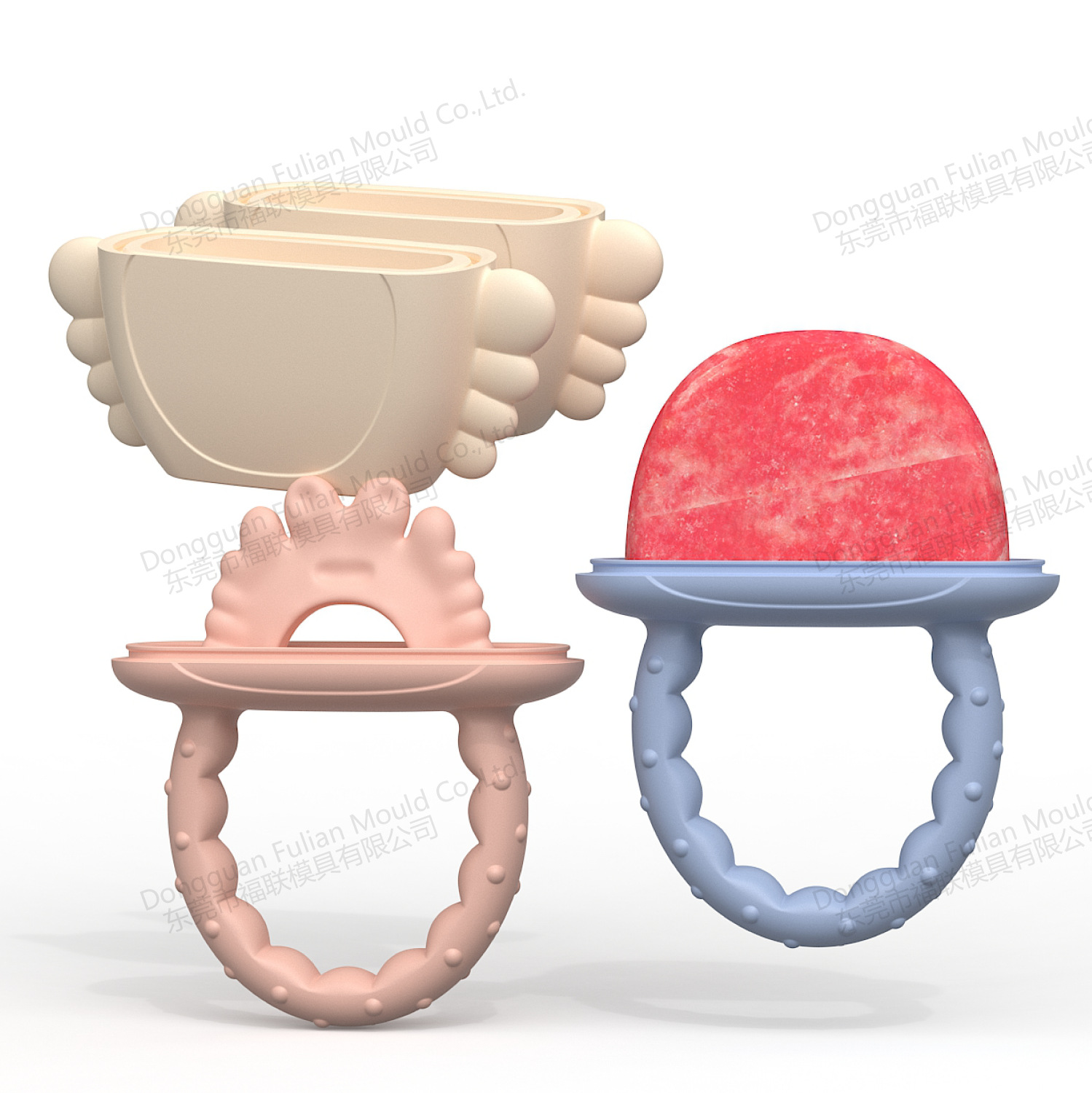 Nuevo juguete de masticación molar para bebés transfronterizo con mango mordisco congelado mordisco mordisco de silicona para bebés