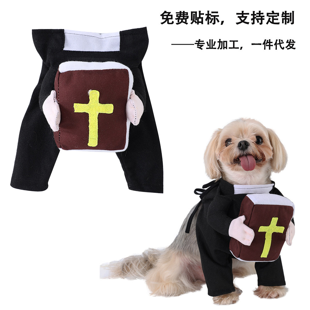 Pet Halloween Transformation Costumes, Bible-Themed Cat and Dog Cosplay Photo Props, Amazon Small and Medium-Sized Dog Costumes