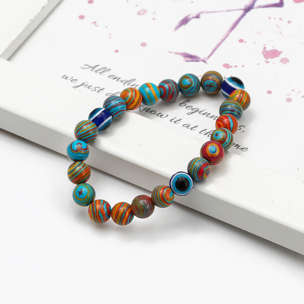 Fashion Palm Eye Agate Beaded Bracelets 1 Piece