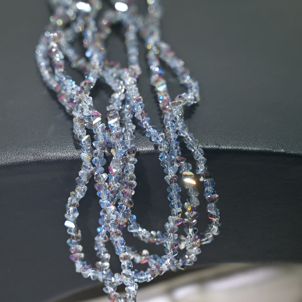 Collar de perlas de cristal de diamante de cristal triangular de 4 mm collar de perlas sueltas de bricolaje artesanal accesorios de ropa accesorios de cadena de teléfono móvil accesorios de cadena de teléfono móvil image 24