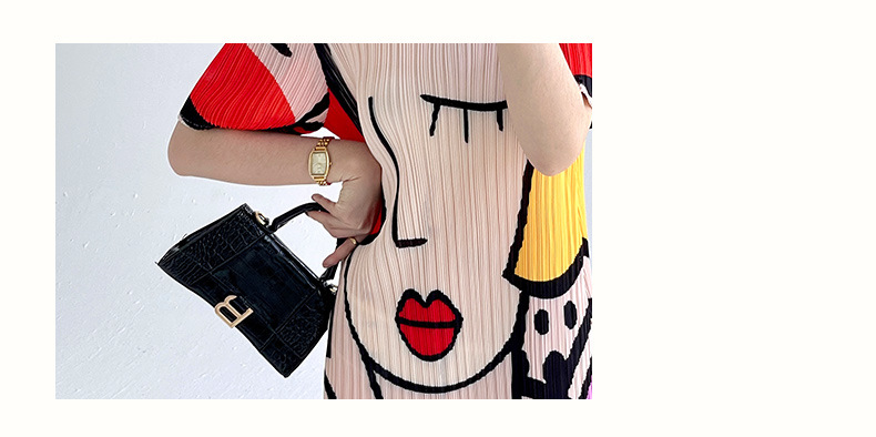 Graffiti Lip Print T-Shirt Dress