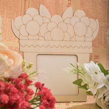 跨境花盆相框儿童手工益智diy自制木质工艺品相框木制工艺品