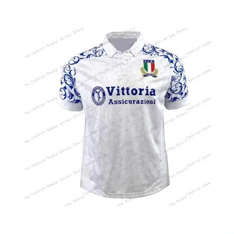 2024_25 Hot Italian Rugby Jersey Clothing for Boys Training Polo Shirt Short Sleeve Top