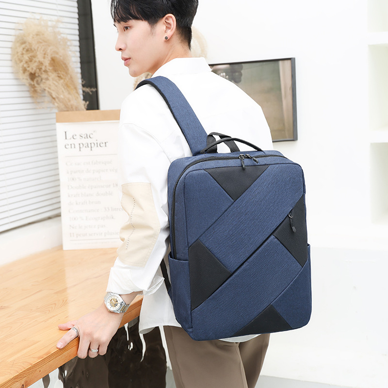 Splicing Casual Business Daily Laptop Backpack display picture 3