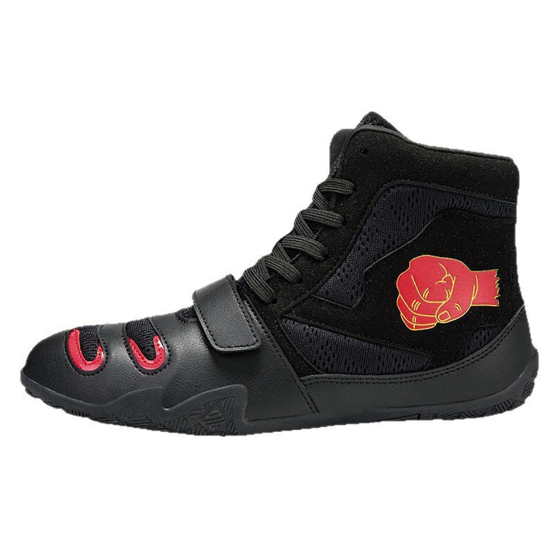 Zapatos de boxeo para adultos y niños, zapatos de entrenamiento indoor de lucha libre, zapatos de lucha libre, zapatos ligeros antideslizantes