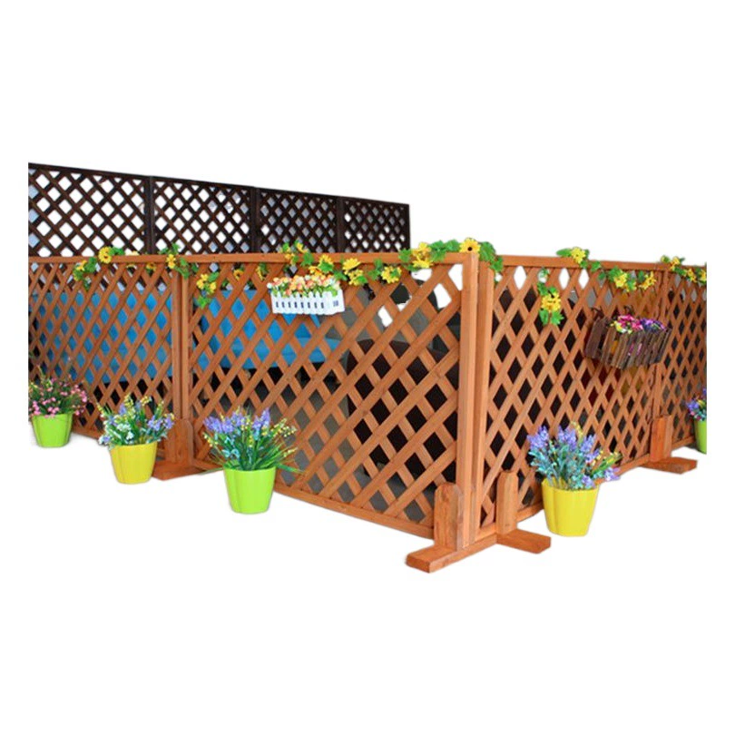 Антикоррозийный деревянный забор для улицы, перегородка для двора, решетчатый забор, садовая ограда, подставка для цветов из массива дерева, карбонизированный, антикоррозийный