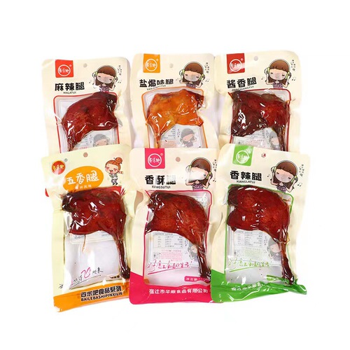 Bailaba Braised Duck Legs: Spicy, Chili-Flavored, and Seasoned Meat Delights—Ready-to-Eat Snacks, Casual Foods, Available in Bulk Wholesale Boxes