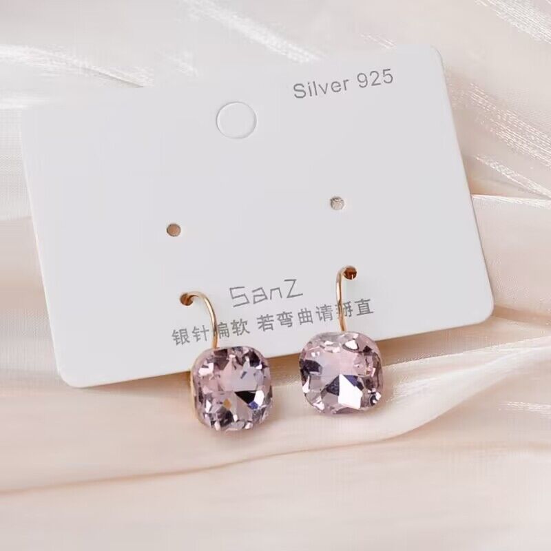 Fashion Square Alloy Inlay Rhinestones Womenu0027S Earrings 1 Pair