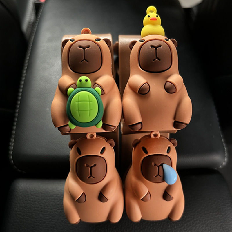 Cabi Barra Carpincho nariz tortuga gancho para coche respaldo del asiento accesorios para coche almacenamiento lindo gancho multifunción