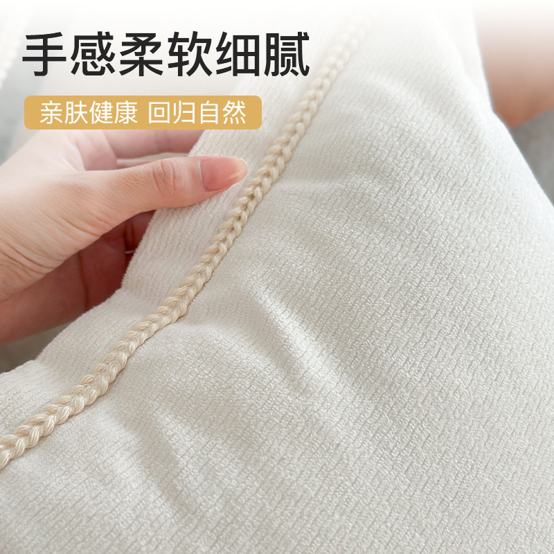 新款微澜绒麻花纹织压边抱枕简约客厅沙发卧室方枕靠枕抱枕套批发|undefined