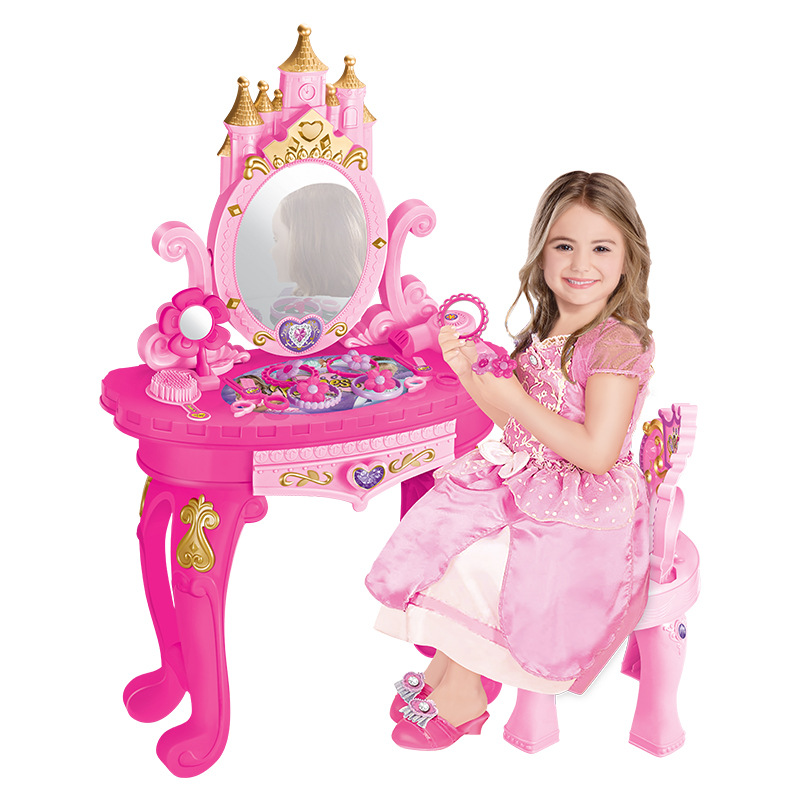 Transfronterizos niños princesa pequeño tocador juguetes para niñas para el hogar de almacenamiento conjunto de carritos 3 - 6 - 5 regalos