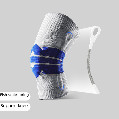 Outdoor sports knee pads silicone anti-collision knee pads spring support basketball cycling mountaineering running fitness protective gear