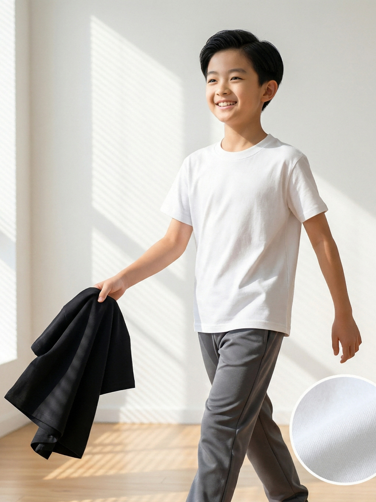 Children's cotton Japanese base summer T-shirt for boys