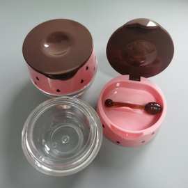 M013 翻盖可爱唇膜小蜜罐唇膏瓶唇蜜罐润唇盒带唇釉小勺子