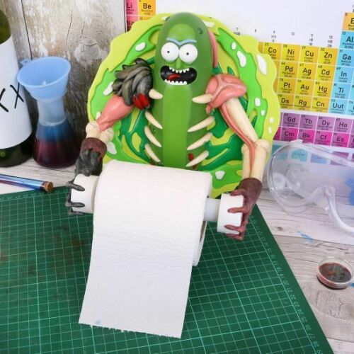 Rick y Morty de dibujos animados titular de vino tinto bandeja de vino titular de tejido higiénico toalla rack gancho anime adornos