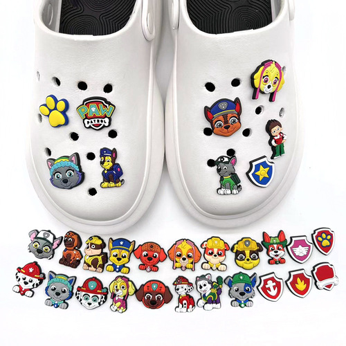 31 Crocs Shoes Flower Paw Paw Team Cute Shoe Buckle PVC Soft Rubber Upper Accessory Buckle Cross-Border Exclusively for Charm