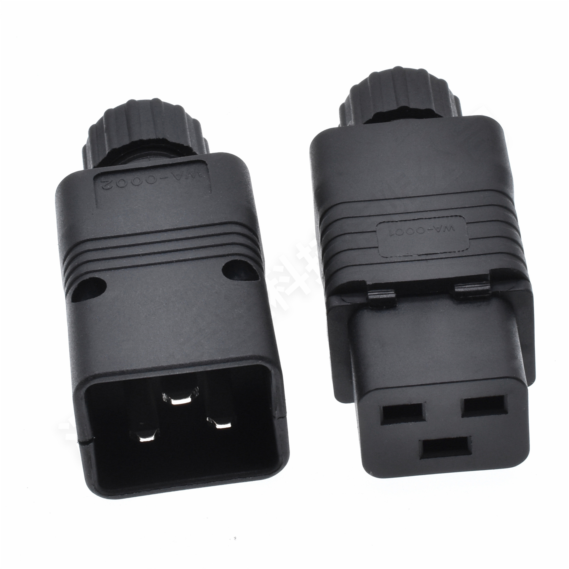 供应服务器接线插头C19/C20公母头16A PDU/UPS可接拆线插头IEC320