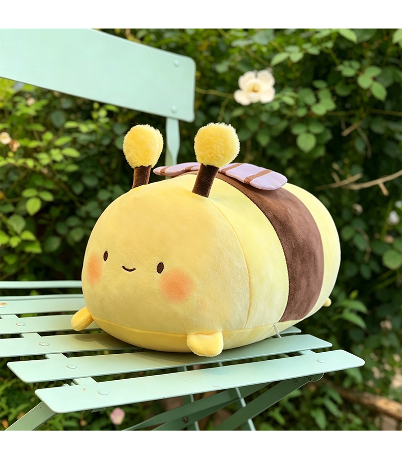 Super soft and elastic little bee plush toy, insect doll, birthday gift, claw machine prize, wholesale