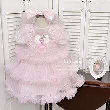冰雪奇缘爱莎公主女童2026新款儿童礼服生日洛丽塔夏季连衣裙