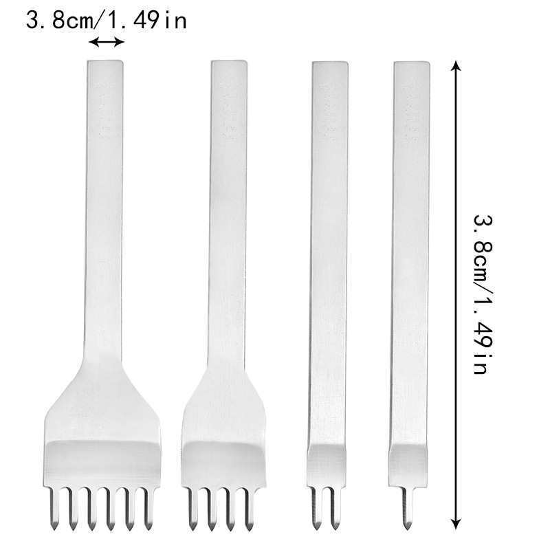 白钢菱斩3456手缝皮艺皮具皮包DIY手工制作工具皮革打孔工具