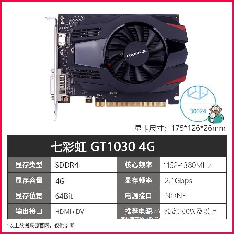 Gt1030 4g Independent Graphics Card 1050Ti Graphics Card Does Not Require Power Supply Office Gaming Graphics Card Lol