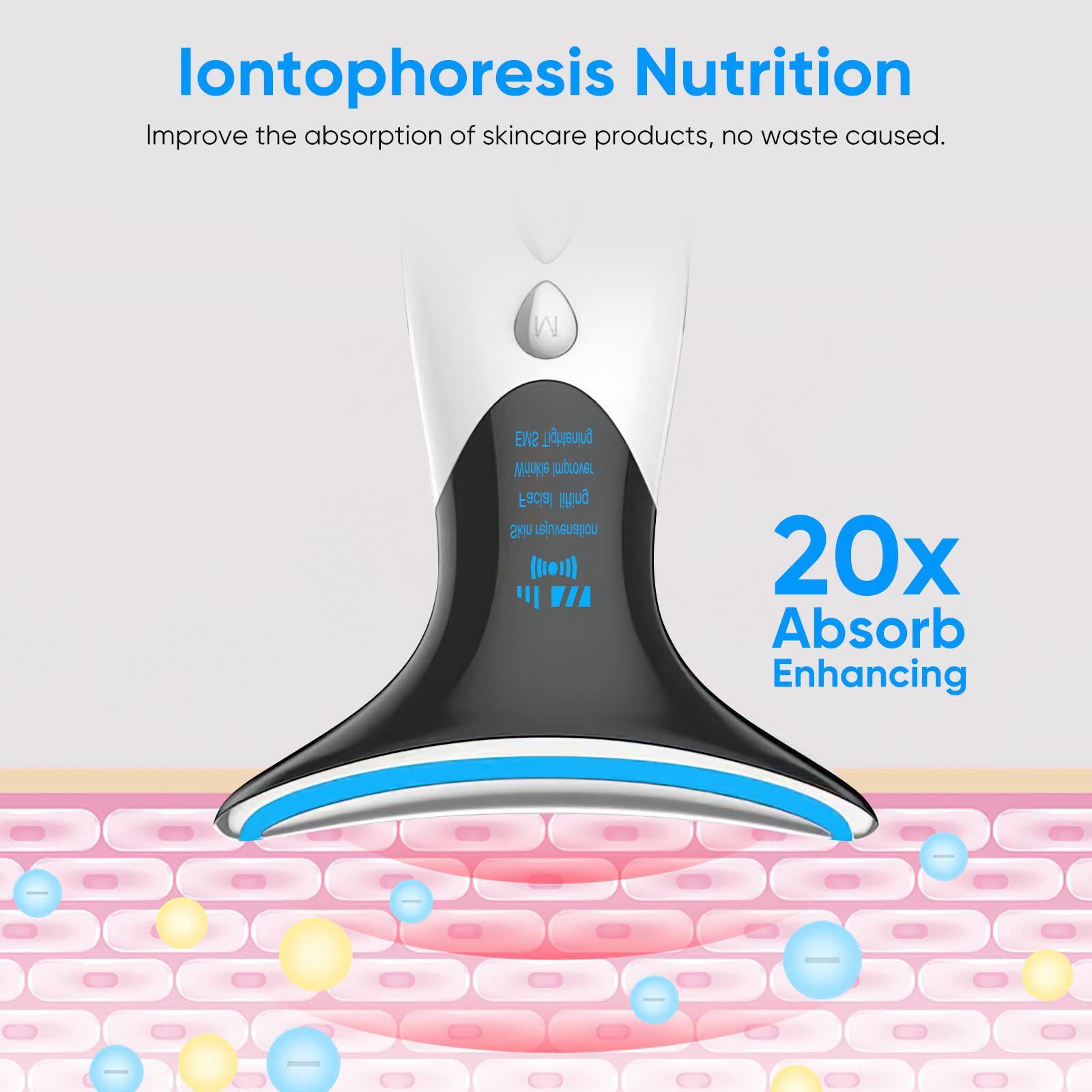 去頸紋法令紋美容儀美頸儀 臉部彩光提拉緊緻導入儀EMS微電流