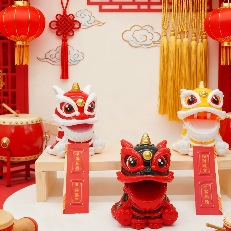 Приграничная жара, пробуждая льва, национальный прилив, лев, китайский ветер, благоприятный танец льва, национальный прилив, домашний автомобиль, украшение, милый подарок на ежегодную встречу