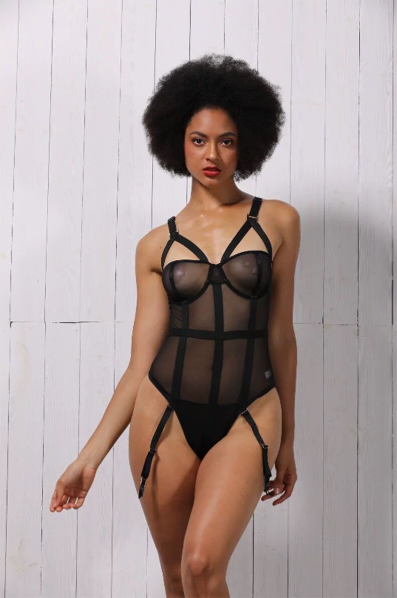 New Fun Underwear, Ultra thin, Sexy, Fashionable, Cross Mirror Connected Mesh Sand Perspective Gathering 2200_voghion.com