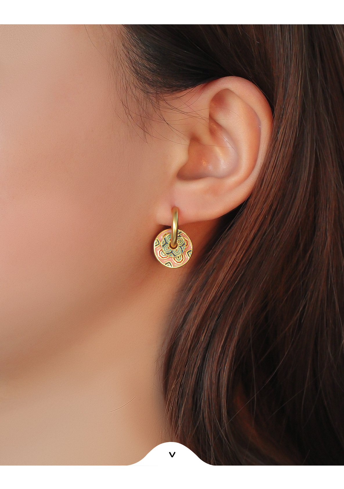 New Chinese in spring summer are light luxurious, high grade, auspicious pattern, enamel, China-Chic earrings, small_voghion.com