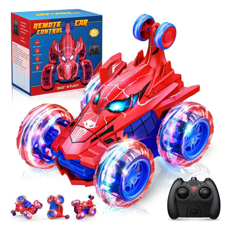 Cross-Border Amazon 2.4g Spider Remote Control Car 360-Degree Rotating Stunt Off-Road Vehicle Remote Control Dump Truck Kidsren's Toy