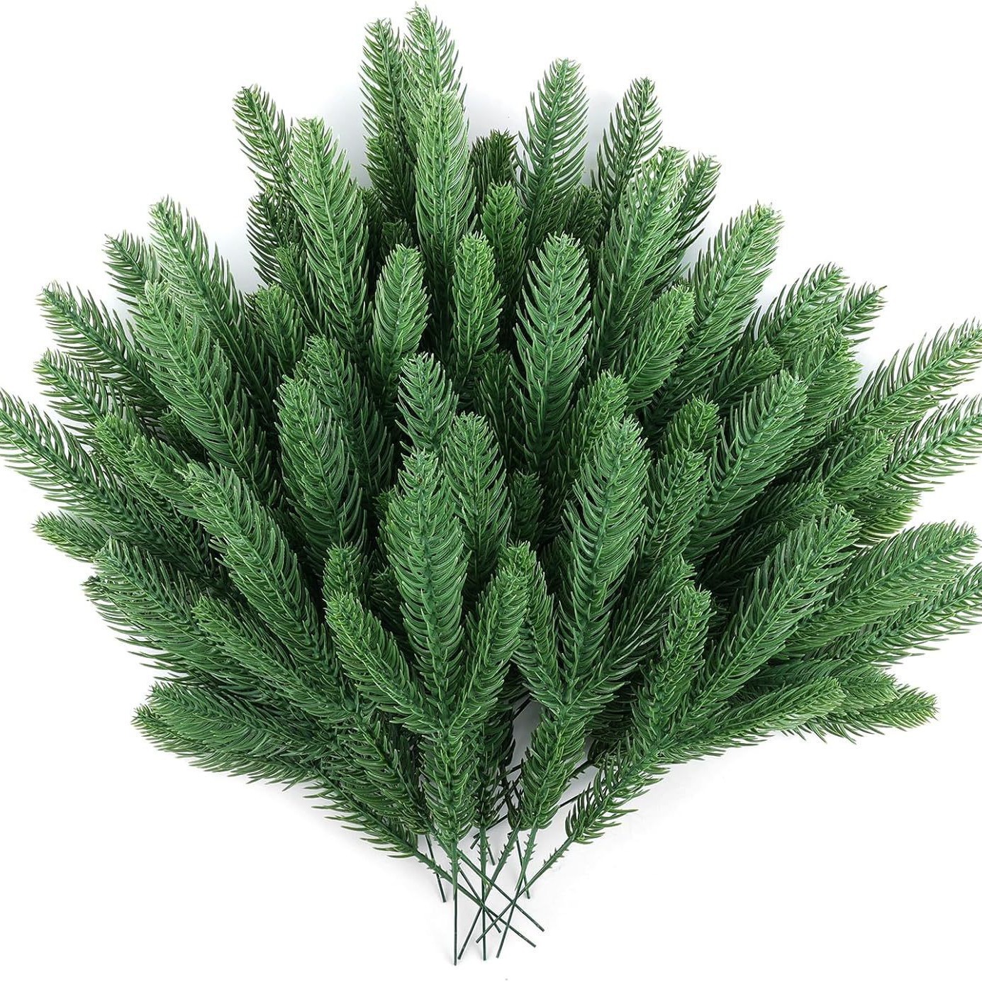 Simulated Pine Needles, Cross-Border Supply for Christmas Atmosphere Decoration, Green Plant Decoration, Christmas Tree Accessories, Artificial Pe Plastic