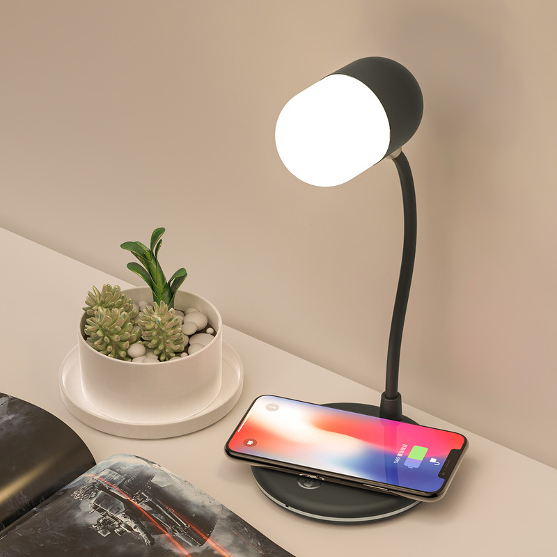 国境を越えて人気の高級スマートタッチ多機能デスクランプ、Bluetoothスピーカー、スマホワイヤレス充電、シリコンナイトライト|undefined