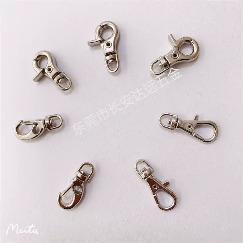 供应 锌合金小钩扣 多款迷你小鱼嘴扣 服饰箱包五金虾扣 钥匙扣