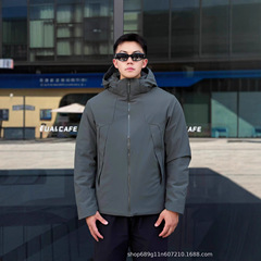 90绒轻薄羽绒服2025冬季新款男款高端连帽外套保暖防风鹅绒羽绒服