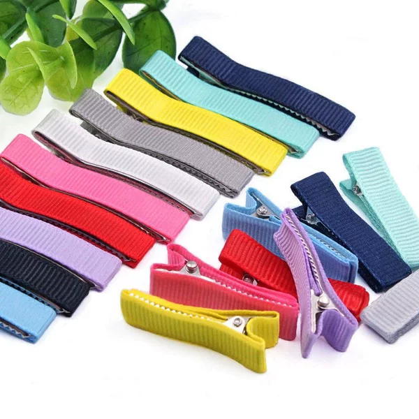 3.5-5cm Half Pack Full Bag Cloth Duckbill Clip Colorful DIY Hairpin Side Clip Bottom Bag Cloth Handmade Material Accessories