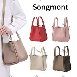 【现货】山崧中号菜篮子牛皮大容量手提包单肩水桶包