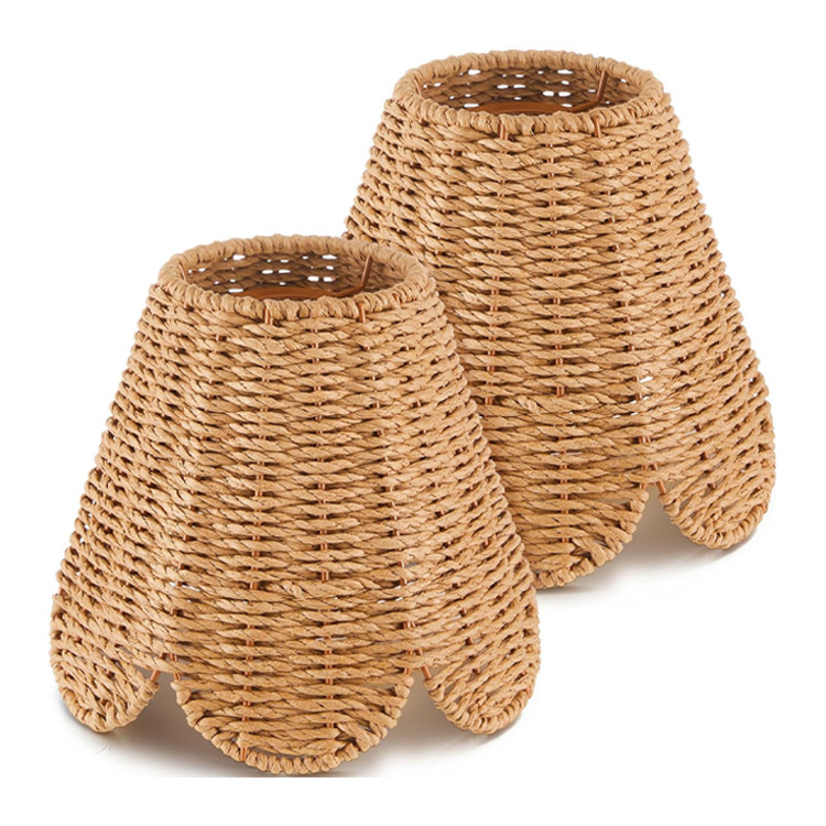 Paper Woven Lampshade, Hand-Woven Universal Chandelier, Wall Lamp, Table Lamp, Floor Lamp, Tea Room, Study, Bedroom, Vintage Style Lampshade