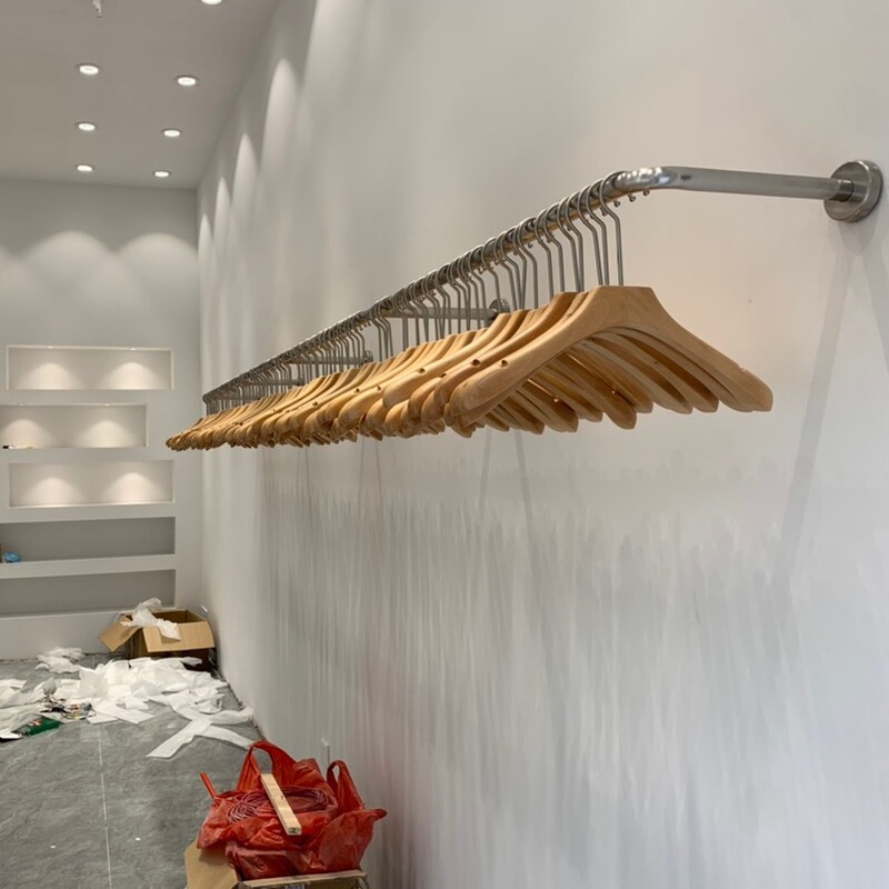 Stainless Steel Clothing Store Wall-mounted Display Rack Wall-mounted Children's Clothing Clothes Hanging Rack Simple Women's Clothing Store Shelf Clothes Shelf Stainless Steel Clothing Store Wall-mounted Display Rack Wall-mounted Children's Clothing Clothes Hanging Rack Simple Women's Clothing Store Shelf Clothes Shelf