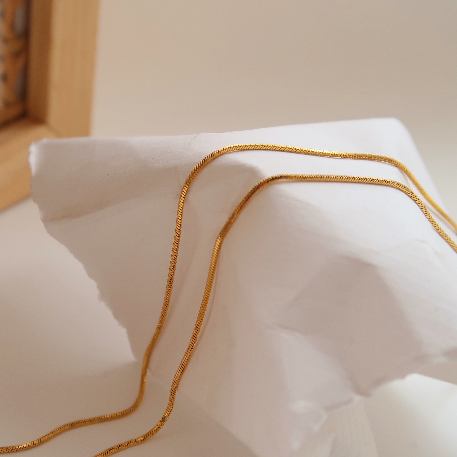 Fashion U Shape Titanium Steel Plating Layered Necklaces 1 Piece