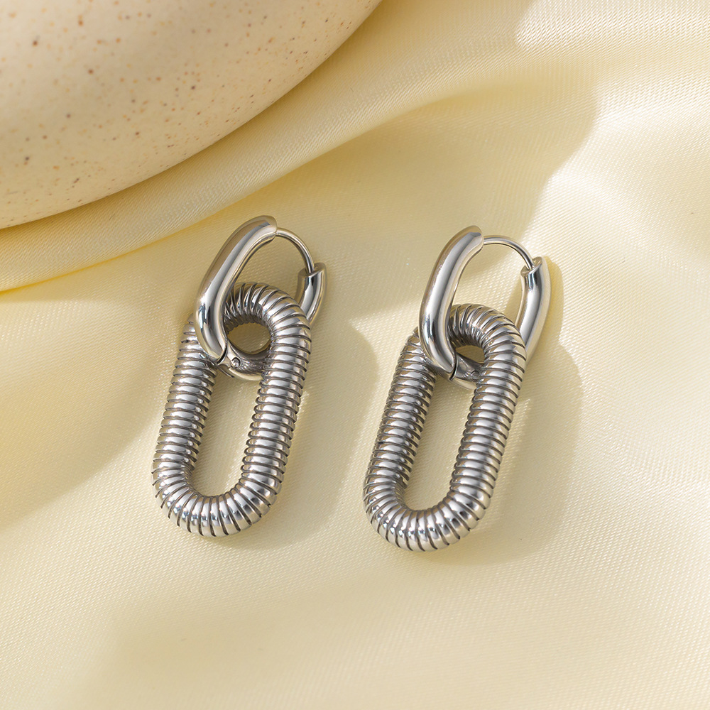 brand earrings stainless steel