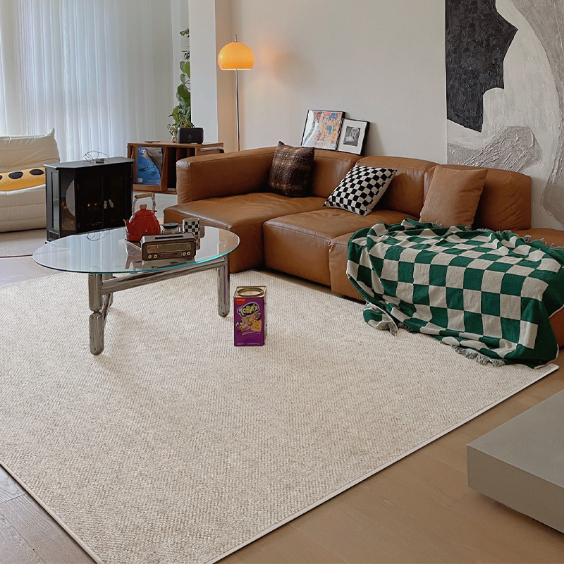 Alfombra de sala de estar de lana ligera de lujo resistente a la suciedad fácil de cuidar mantas de mesa de té sofá doméstico dormitorio personalizado al por mayor esteras gruesas