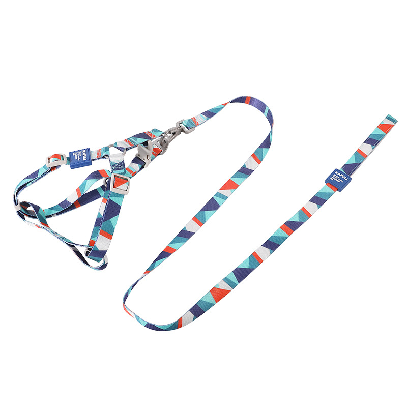 Correa de perro directa de fábrica anti-mordida mascota pecho Correa impresa poliéster perro correa de perro ajustable correa de perro al por mayor