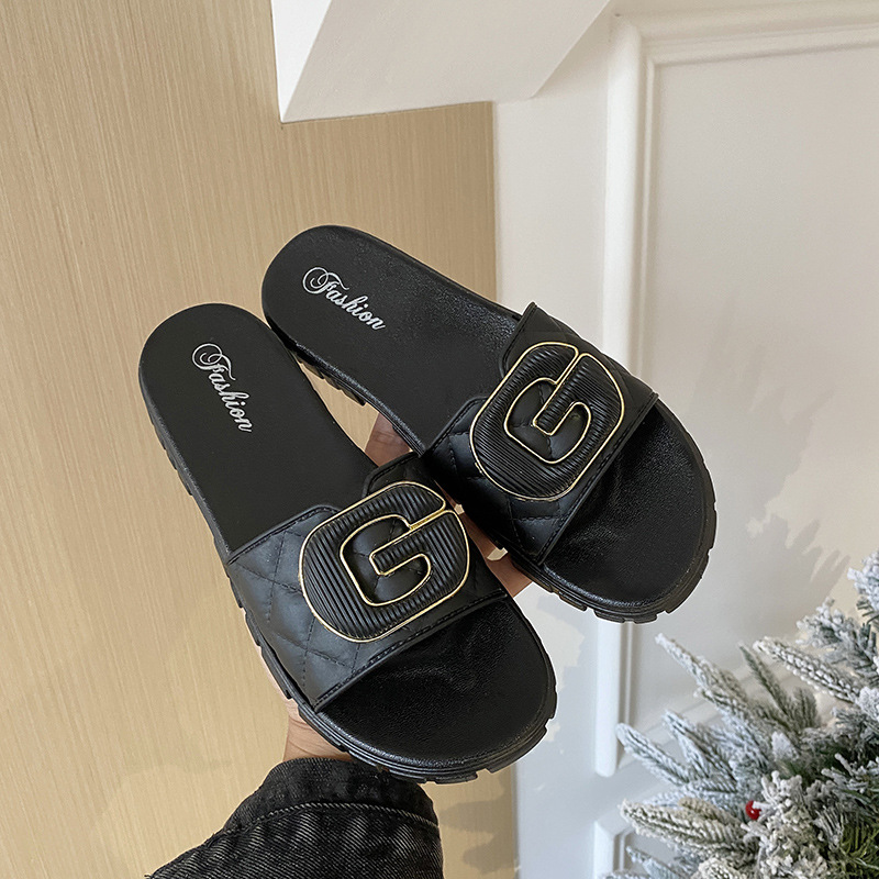 Zapatillas de playa con cuña para mujer, ropa exterior versátil, zapatillas antideslizantes con lazo, nuevos modelos en el mercado