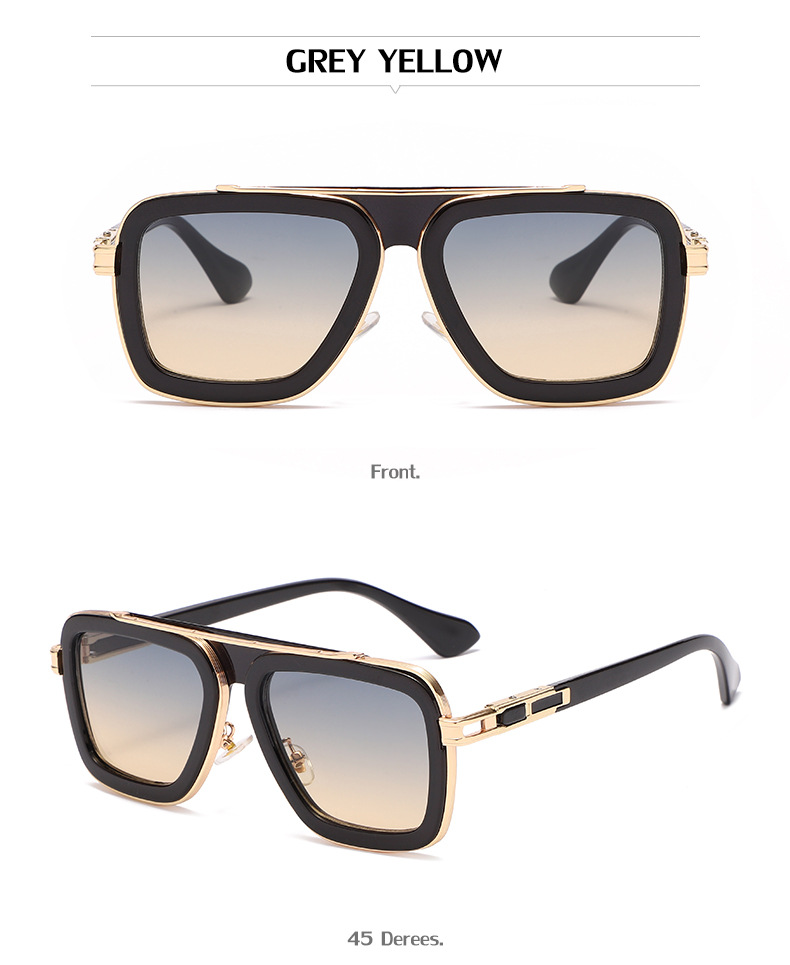 60g Weight Full Frame Glasses Structure Sunglasses Classification PC, UV400 Protection Lens Material Square Glasses Style Travel, Fishing Occasion Solid Color Pattern All Seasons Season Women's Gender Casual, Elegant, Lady Style Grey Color Casual Elegant Lady Solid Color PC UV400 Protection Square Full Frame Men's Sunglasses 20