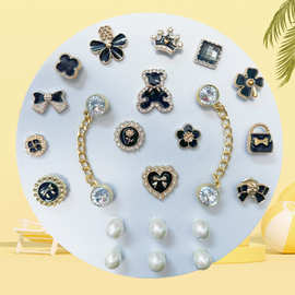 巴洛克复古钻石配饰diy软胶鞋配件配件扣 洞洞鞋配饰扣卡通鞋花