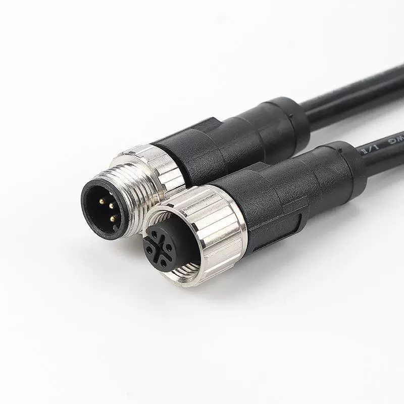 1.5米 M8 M12防水线 传感器线束 工控编码器 伺服控制器连接线