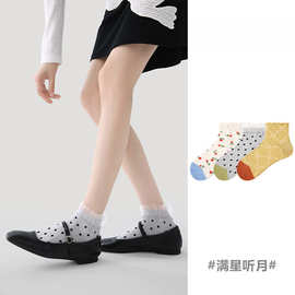 欣云新款女袜薄款透气时尚泡泡口ins潮流春夏季短袜薄款透气袜子